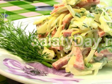 Салат с огурцом и колбасой: рецепты с солеными и свежими огурцами